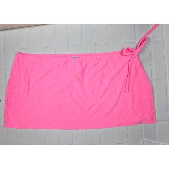 Wild Fable Pink Textured sarong 2X - Picture 1 of 3